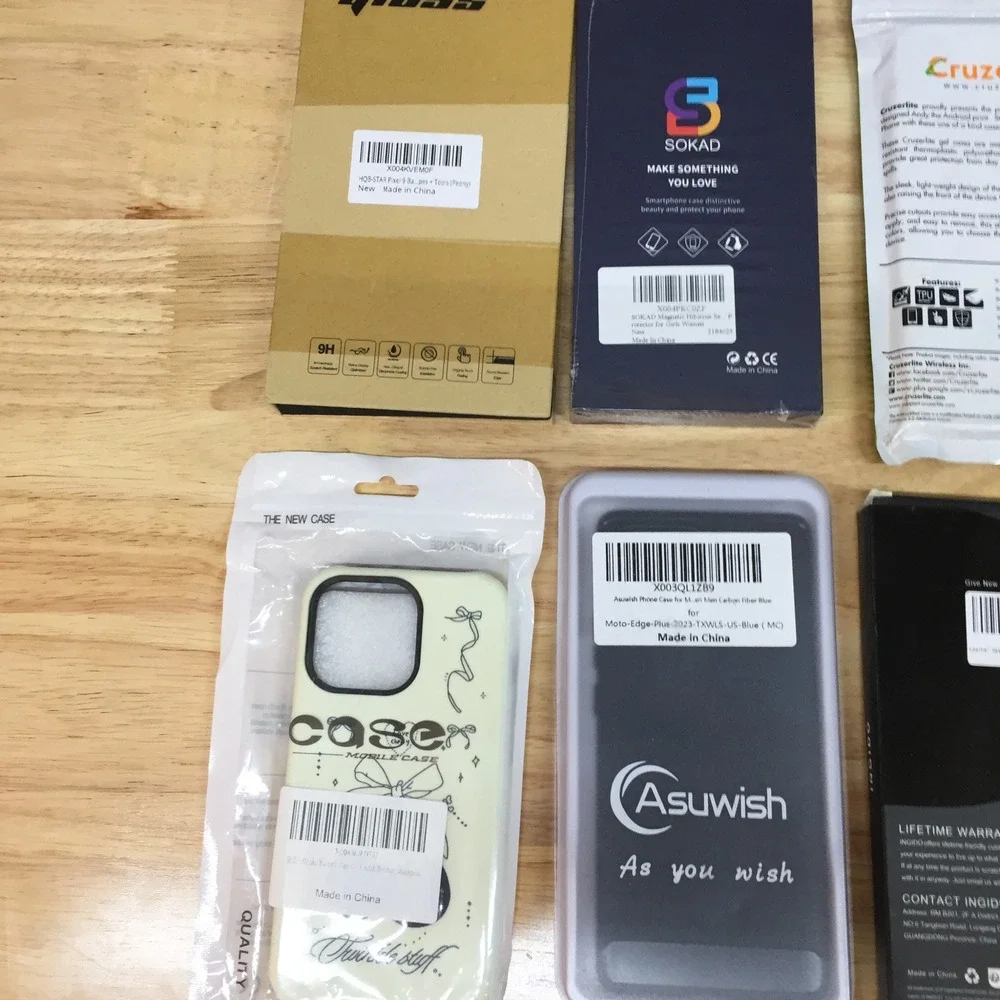 Lot of 12 New Phone Cases & Screen Protectors iPhone Pixel Moto Mixed Bundle